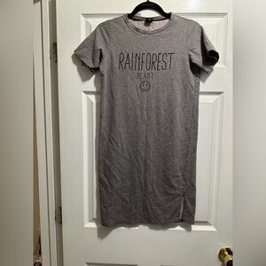 Yishion Casual Gray T-Shirt Dress